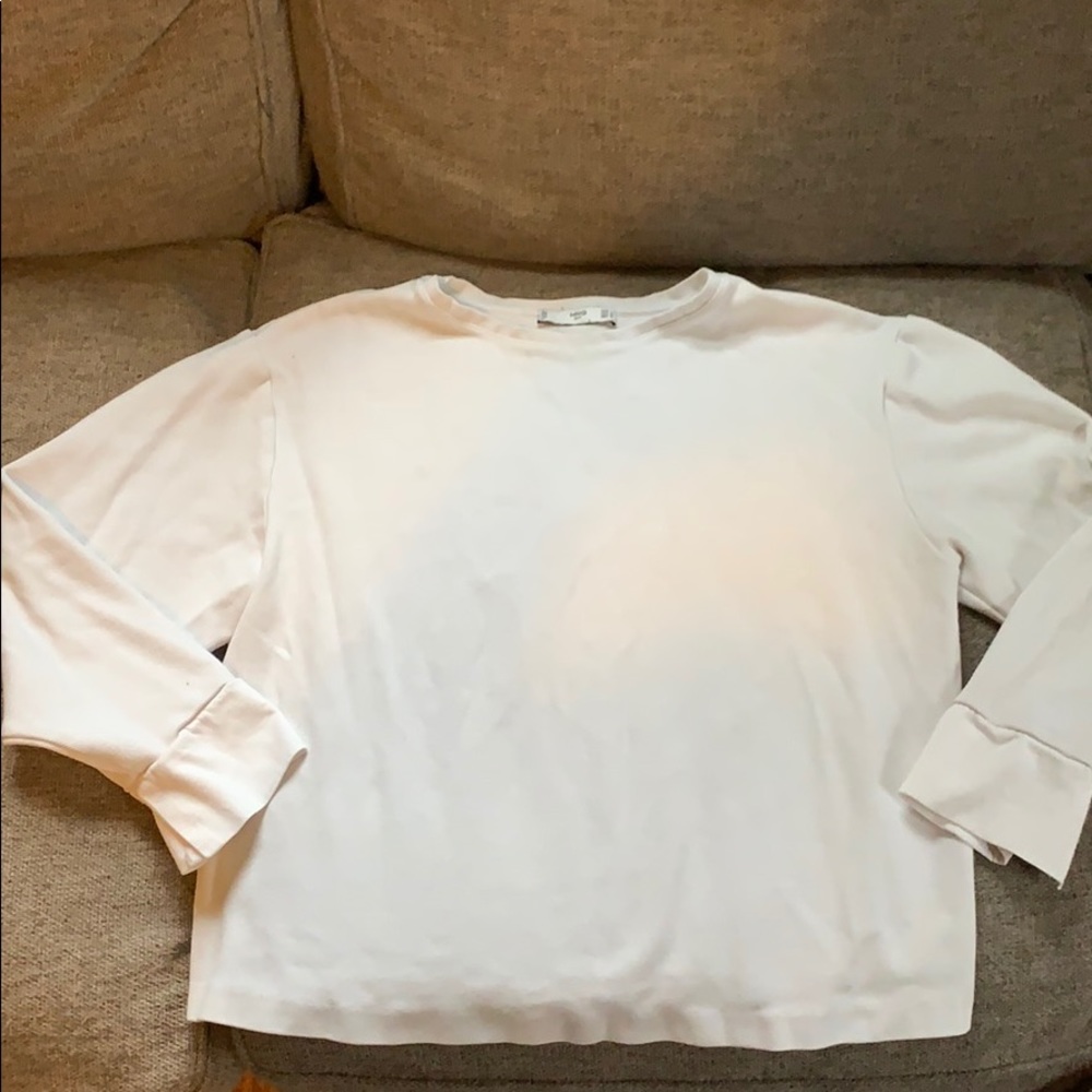 White crew neck Mango sweatshirt